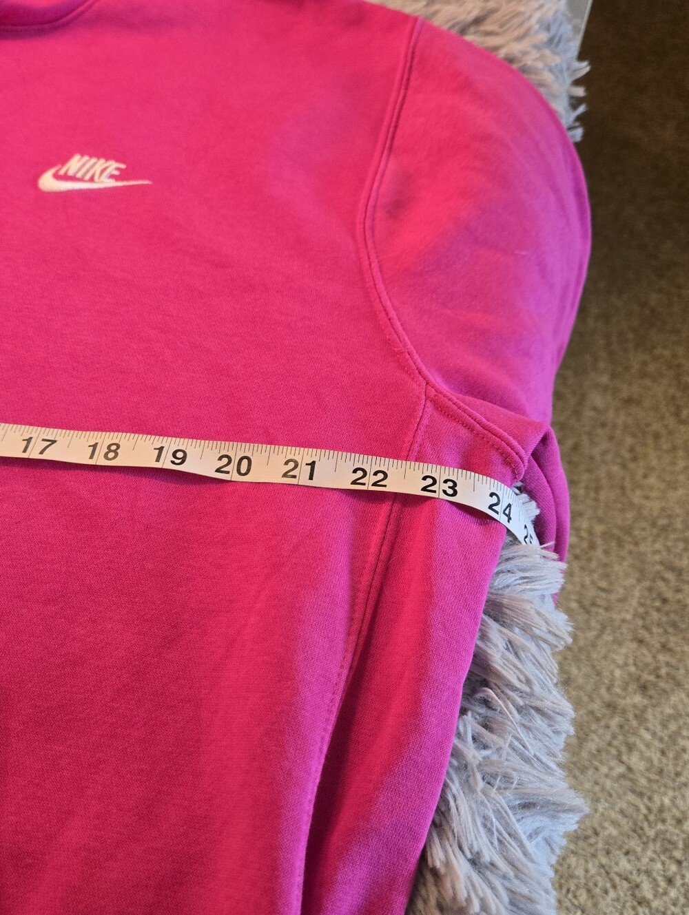 Nike Pink Pullover Hoodie with Swoosh Size Large - Picture 12 of 15
